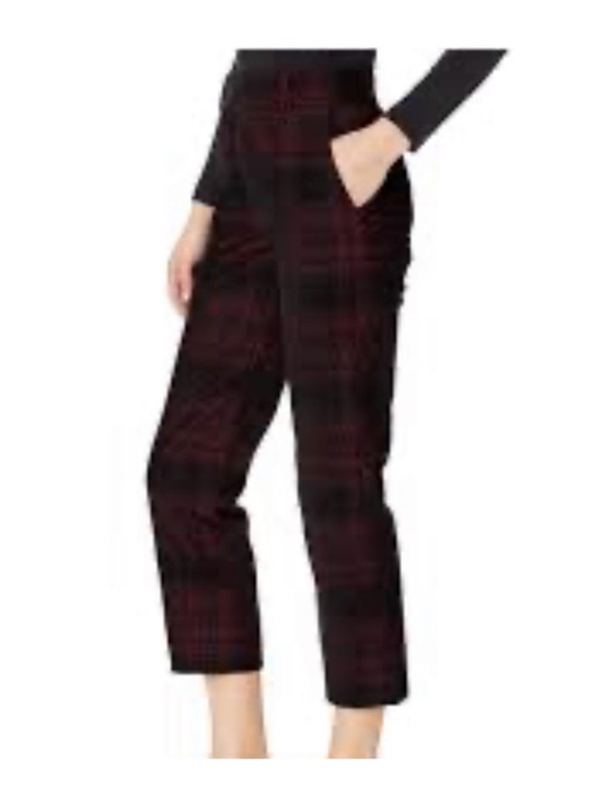 Ag Adriano Goldschmied Pants - NWT AG Jeans The Elvie high-rise crop trouser red and black plaid corduroy 27